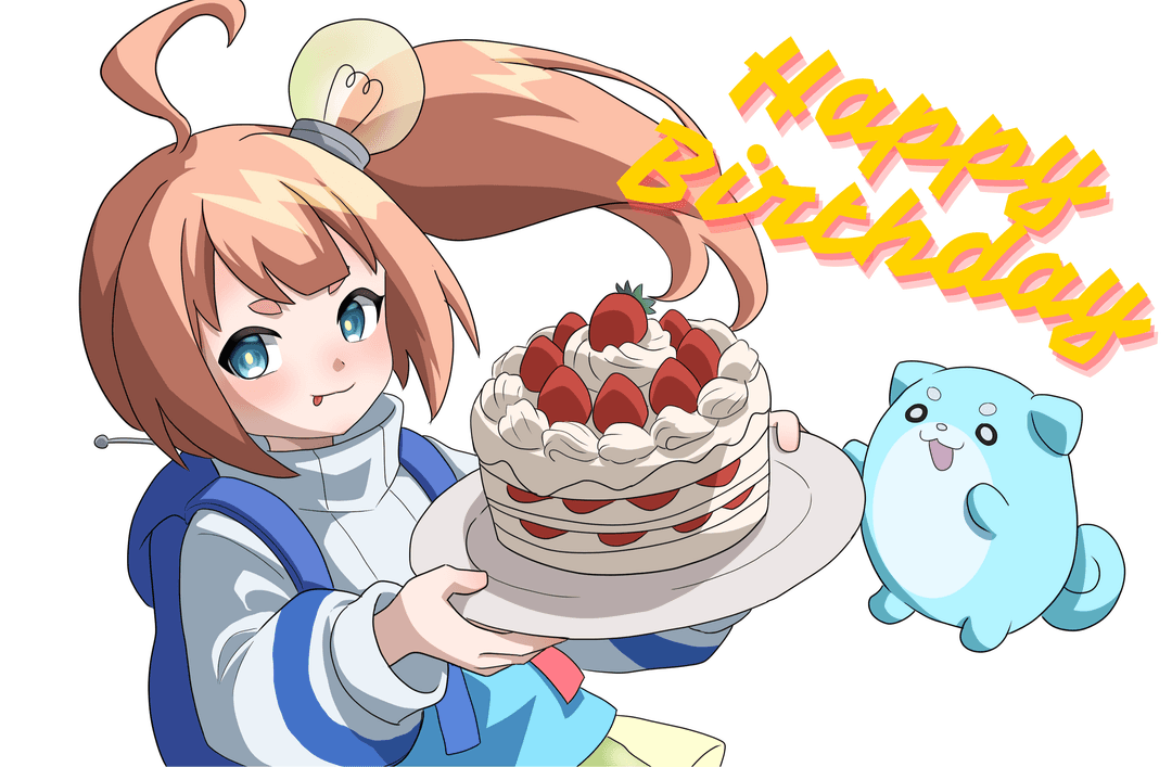 紀井めもり誕生日イラスト2026 created by. ふらう & るいるい